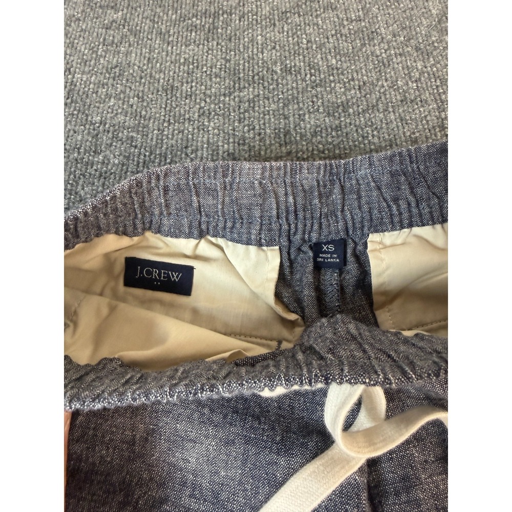 J Crew Men's Blue Pull On Stretch Cotton Blend Drawstring Pants Pockets size XS - Picture 2 of 6